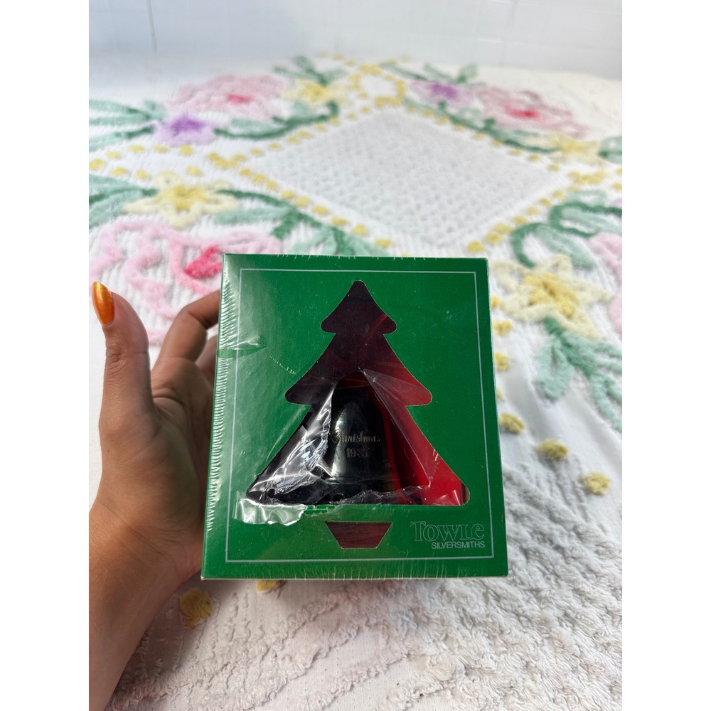 Towle Silversmiths 1987 Christmas Music Bell Its A Small World Vintage NIB